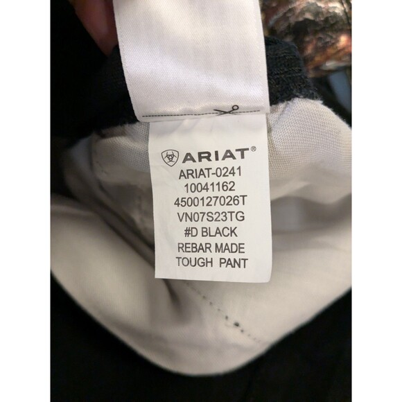 Ariat Rebar Pants Women Size 26W Black Perfect Rise Straight Made Tough Workwear - Picture 8 of 10